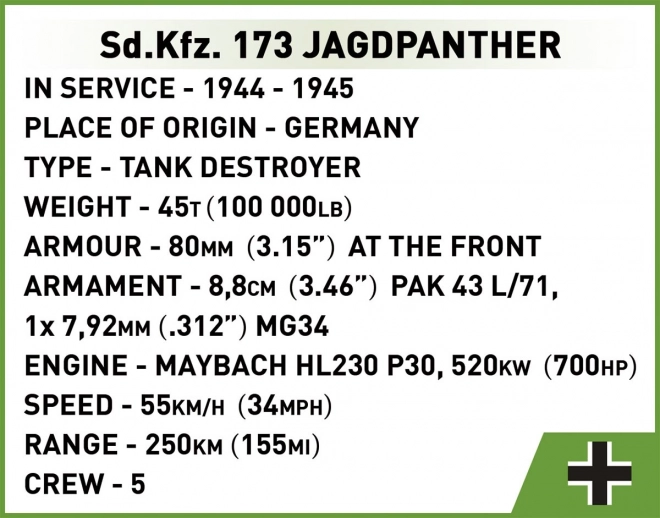 Jagdpanther Sd. Kfz. 173 di COBI