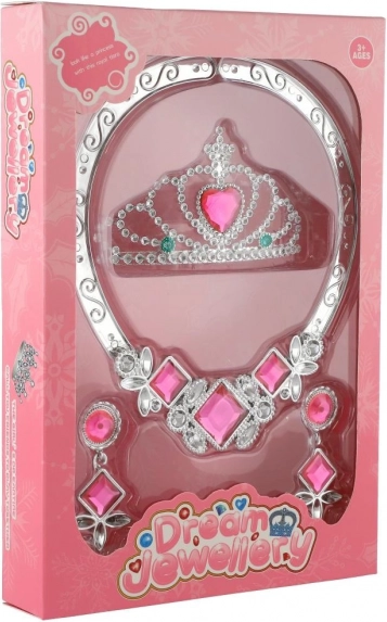 Set di bellezza con corona, collana e orecchini