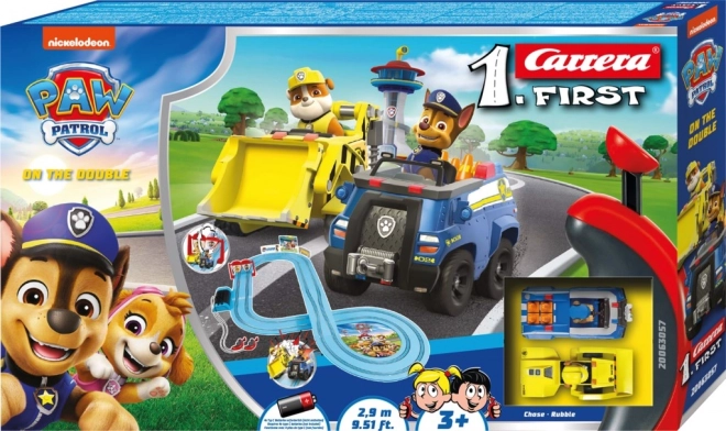 Pista da corsa automobilistica Paw Patrol On the Double 2,9m