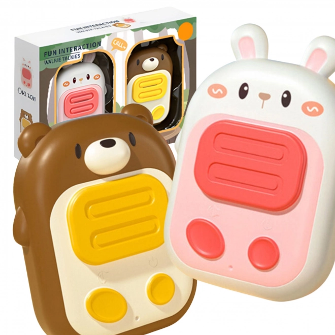 Walkie Talkie Set per Bambini a Forma di Orso e Coniglietto