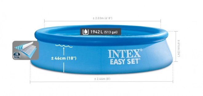 Piscina gonfiabile Intex Easy Set 244x61 cm