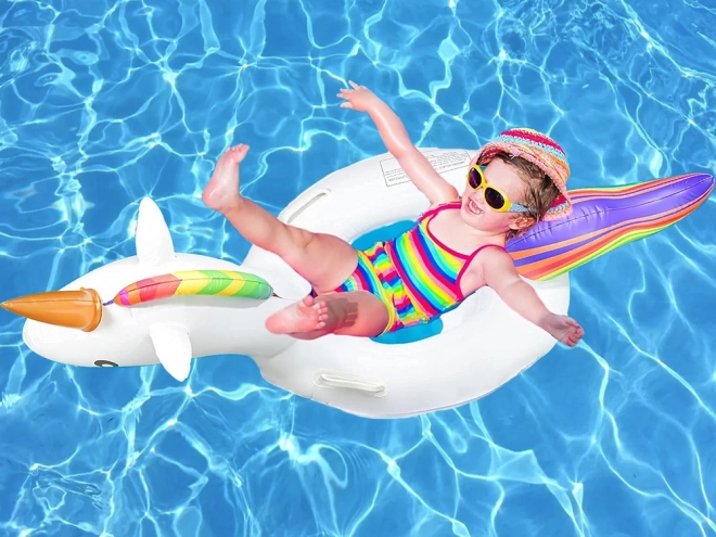 Anello gonfiabile per bambini a forma di unicorno per piscina
