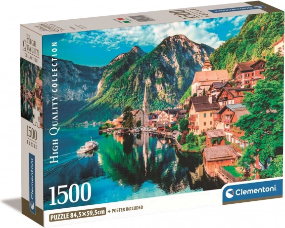 puzzle 1500 pezzi hallstatt – confezione compatta ed ecologica