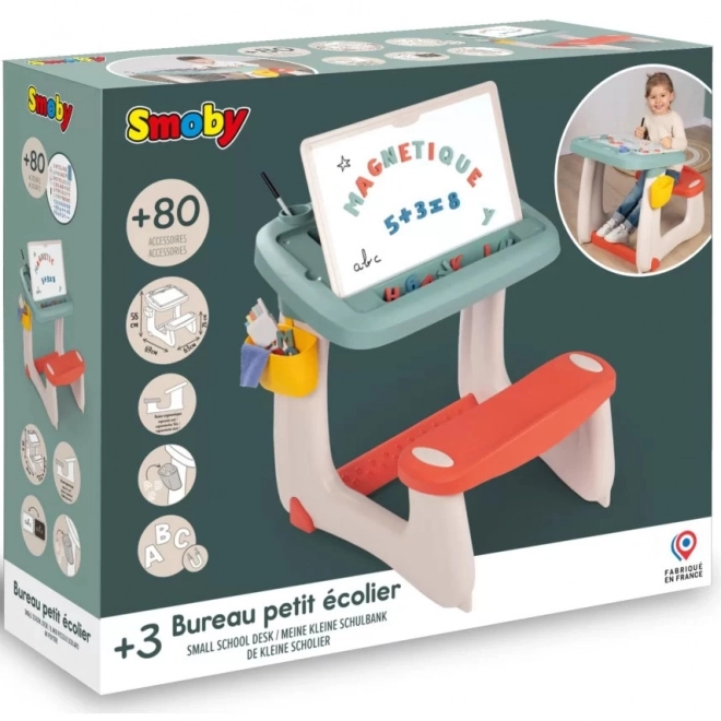 Lavagna Doppia Scrivania per Bambini Smoby con Accessori