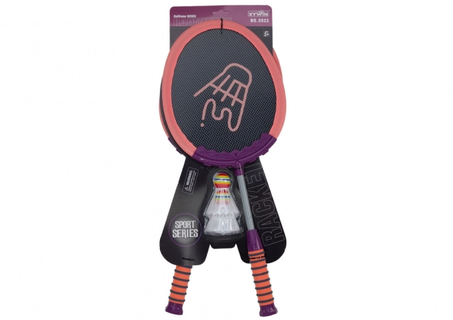 Set di 2 racchette da badminton rosa