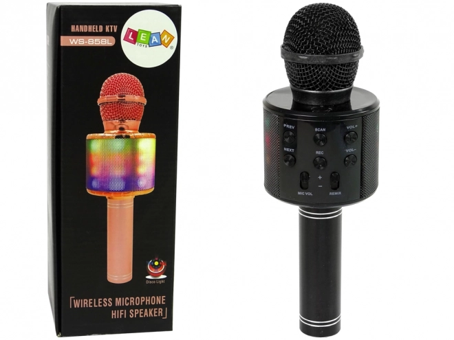 Microfono Karaoke Wireless Nero