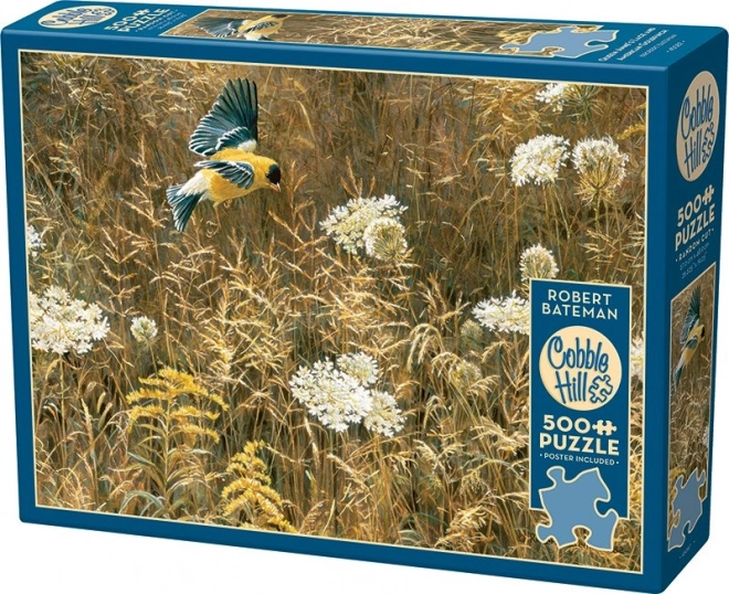 Puzzle Cobble Hill: Fiori Regina Anna e Solidago Americano 500 Pezzi