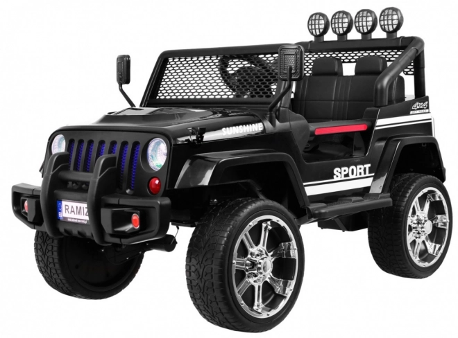 Auto elettrico Jeep Raptor 4x4 nero