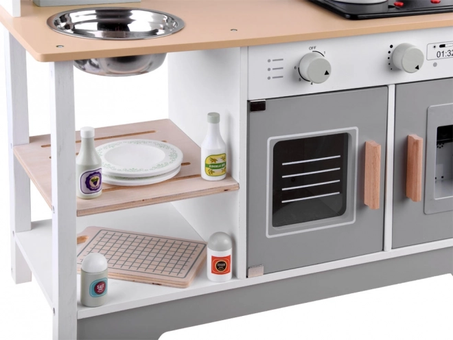 Grande cucina in legno per bambini con accessori