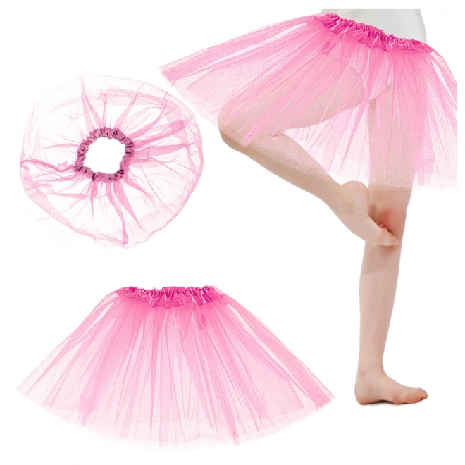 Gonna Tutu in Tulle per Costume di Carnevale Rosa