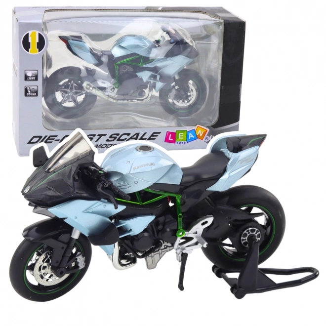 Motociclo sportivo in metallo con effetti