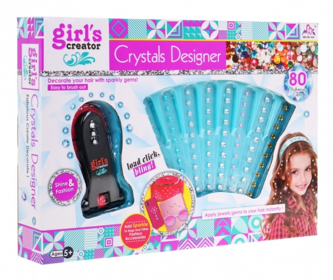 Set di cristalli decorativi per bambini 6+ Giocattolo creativo per capelli e unghie