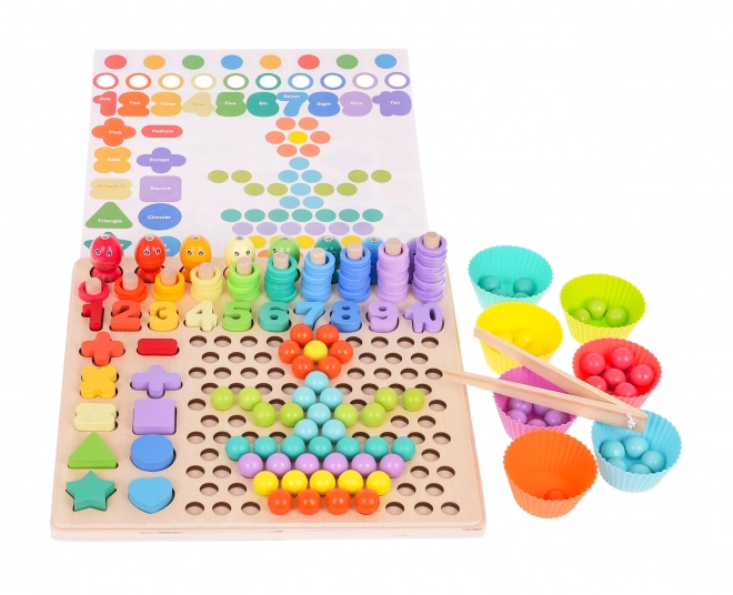 set di giochi educativi in legno per bambini 3+