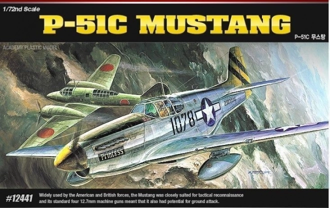 Modello in plastica P-51C Mustang Red Tails