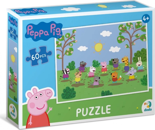 Puzzle DODO Peppa Pig: Divertimento al sole 60 pezzi