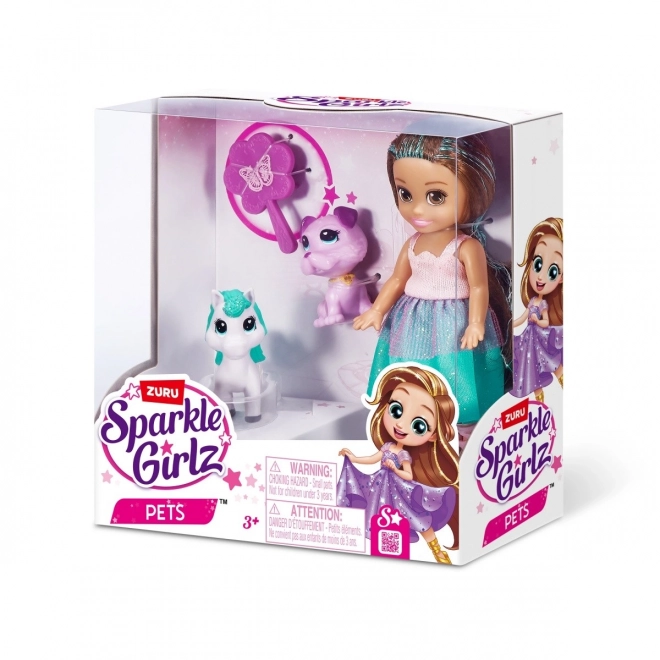 Bambola Principessa Sparkle Girlz con Animali