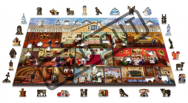 Puzzle in legno residenza vittoriana 2 in 1