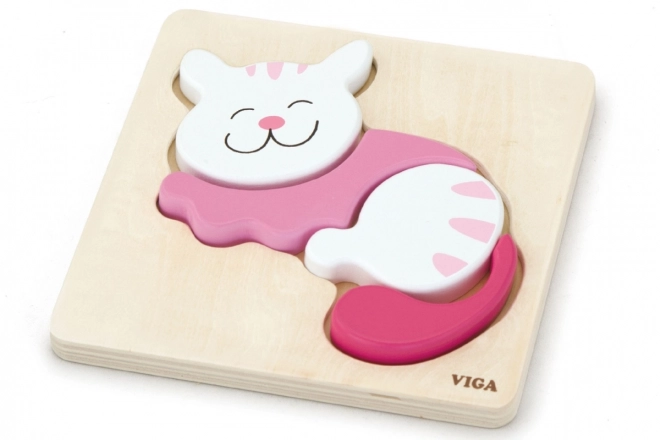 Puzzle in legno per bambini - Gatto