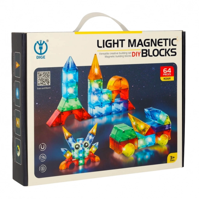 Blocchi magnetici luminosi 64 pezzi