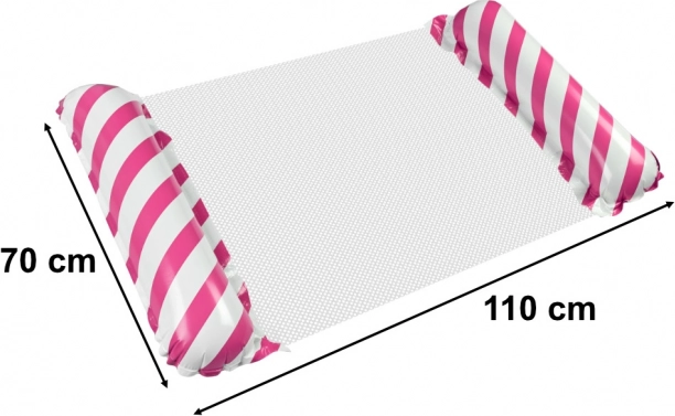 Lettino gonfiabile rosa per spiaggia e piscina