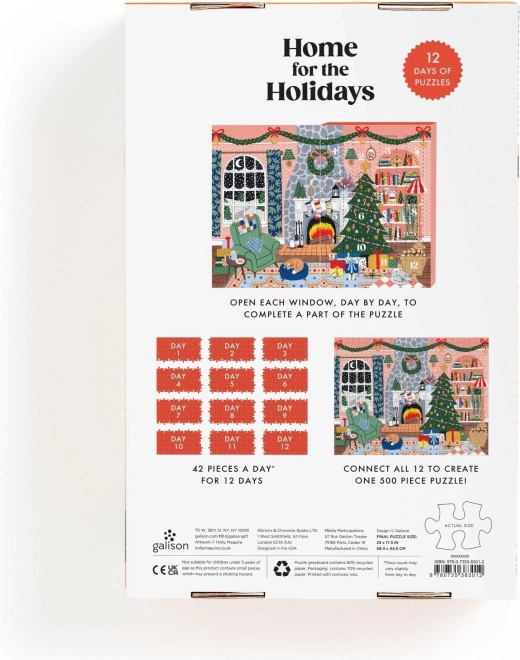 Calendario dell'Avvento puzzle Casa a Natale