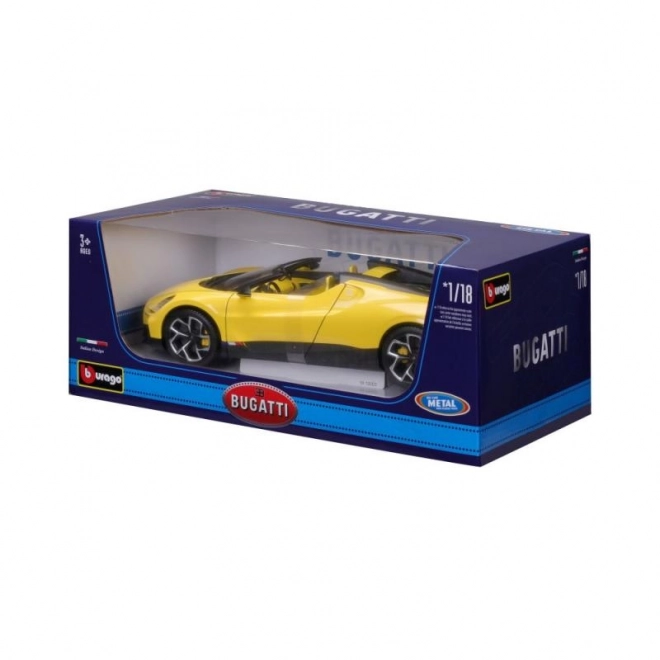 Modello di auto Bugatti Mistral in scala 1:18 - Giallo