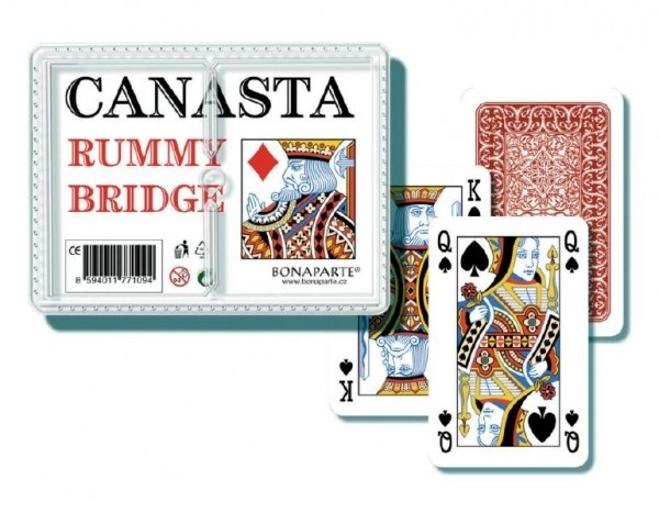 Gioco di carte Canasta in scatola plastica