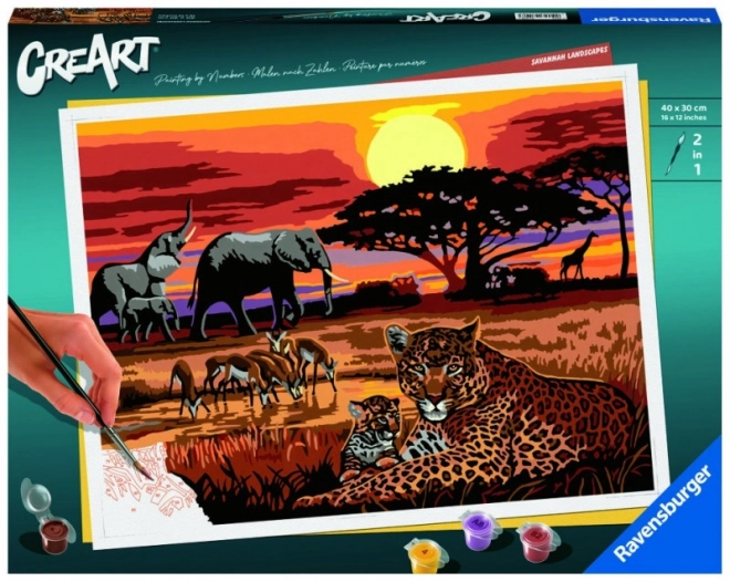 CreArt paesaggi africani kit pittura per bambini Ravensburger