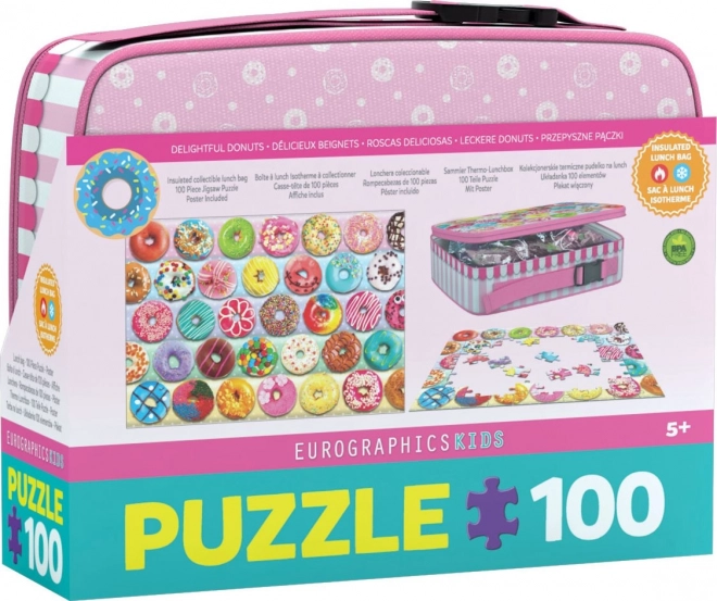 Puzzle Eurographics in scatola termica con Donuts 100 pezzi