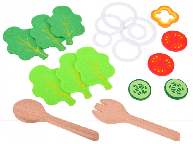 Set insalata in legno per bambini