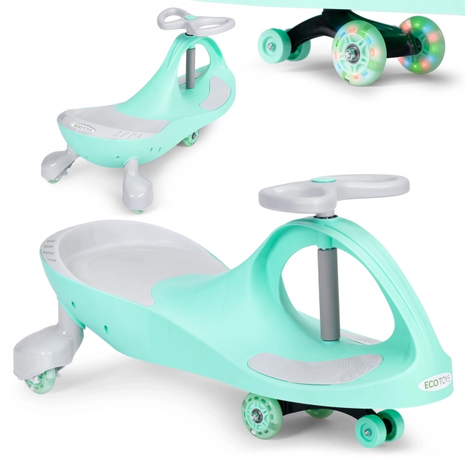 Wiggle Car con Ruote LED Verde di Ecotoys