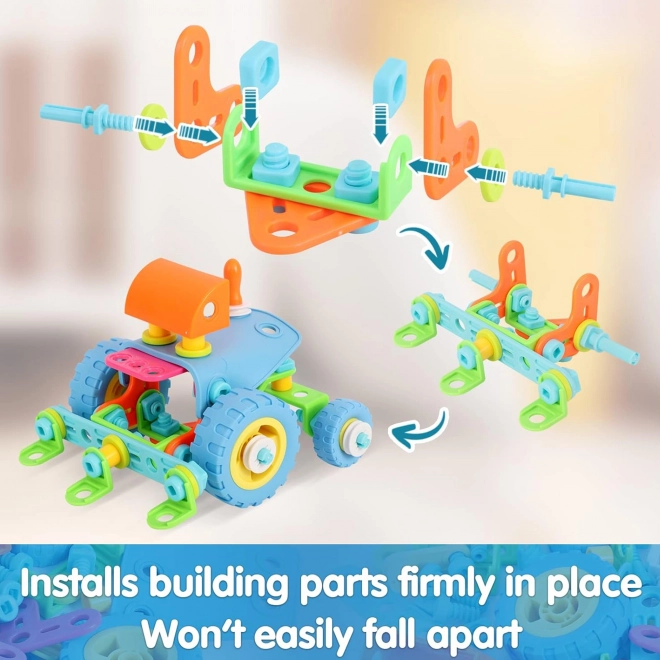 Set di costruzioni di veicoli per bambini 6 in 1