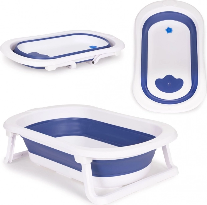 Vasca da bagno pieghevole per neonati Ecotoys blu