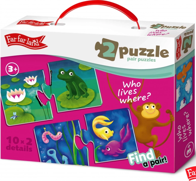 Far Far Land Puzzle casa di abbinamento animali