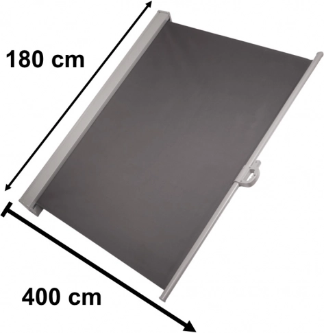 Tenda laterale grigia 180 x 400 cm