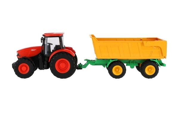 Trattore Zetor RC con rimorchio in plastica 42 cm