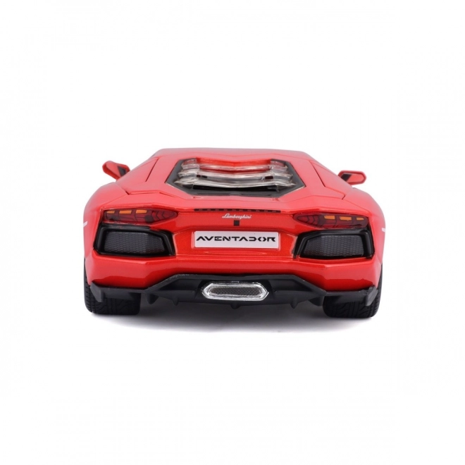 Lamborghini Aventador Coupé in metallo arancione-rosso scala 1:24