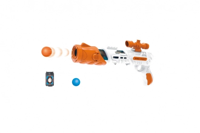 Pistola per palline in schiuma 34 cm