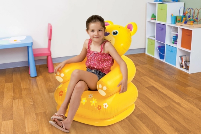 Poltroncina gonfiabile per bambini con testa di animale