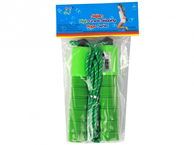Corda per saltare verde con contatore 275 cm per fitness