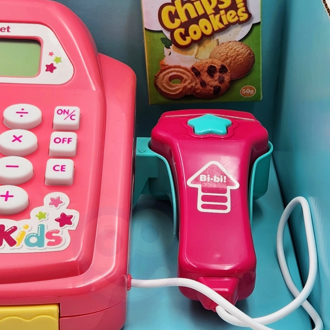 WOOPIE Cassa dei bambini con scaffale e accessori rosa