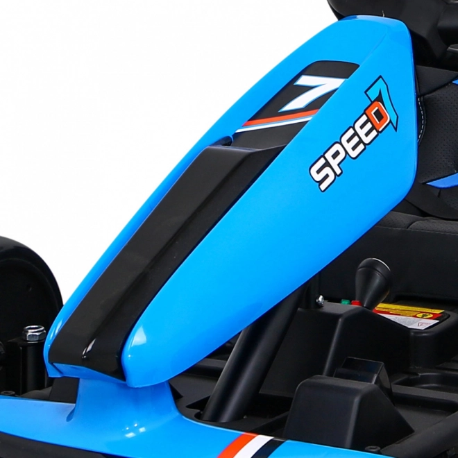 Speed 7 Drift King kart elettrica per bambini Blu + funzione Drift + sedile sportivo + 2 velocità + EVA