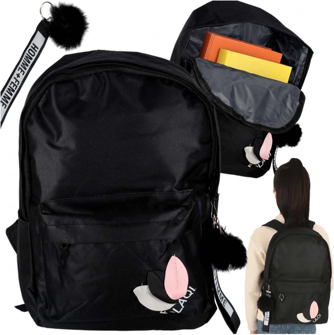 zaino scolastico nero per giovani