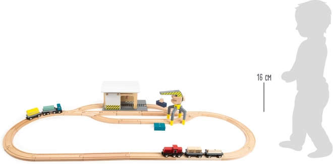 Deposito per treni Small Foot con accessori