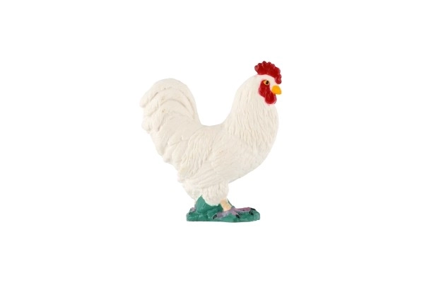 Gallo Bianco in Plastica 5cm in Sacchetto