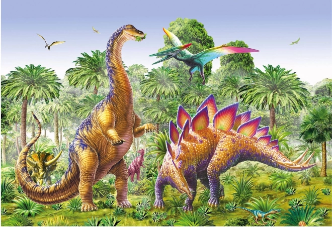 Puzzle Battaglia dei Dinosauri 2x48 Pezzi