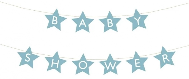 Banner baby shower stelle azzurro chiaro