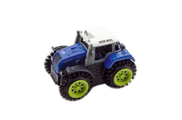 Trattore ribaltabile plastica 10cm colori assortiti a batteria