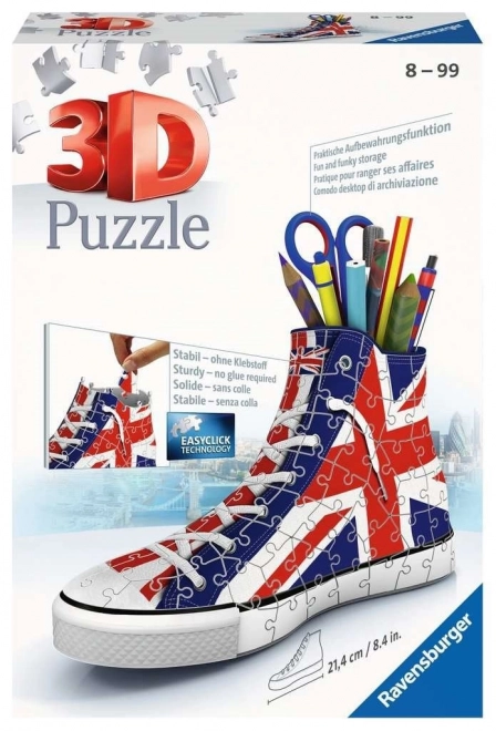 Puzzle 3D Sneaker Ravensburger con Bandiera Inglese