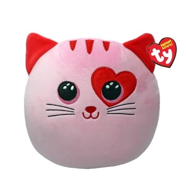 Peluche Ty Squishy gatto rosa 22 cm
